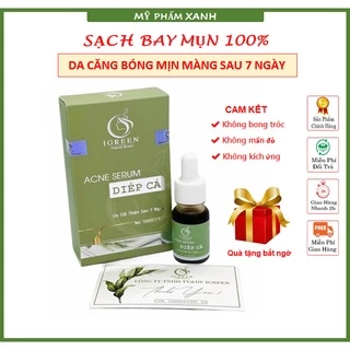 Serum diếp cá Igreen 10ml sạch mụn thâm se khít lỗ chân lông, nuôi dưỡng da căng bóng mịn màng