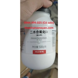 Hóa chất Potassium fluoride Xilong CAS 13455-21-5 KF 2H2O lọ 500g kali florua KF.2H2O