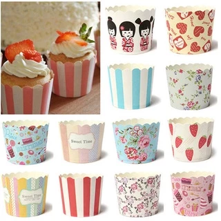 Set 50 khuôn cupcake giấy, ly cupcake giấy