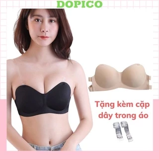 Áo ngực không dây không gọng su nữ, áo bra không dây đệm bàn tay mặc cúp ngực Lanixa DOPICO  B811