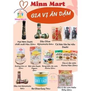 Combo Gia vị ăn dặm cho bé, Các loại hạt nêm dầu ăn cho bé từ 6m+