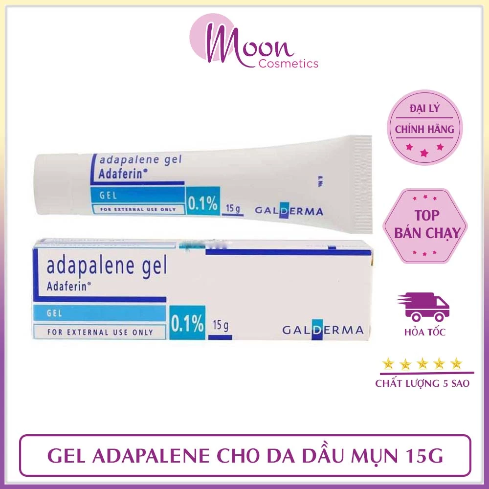 Gel Adapalene cho da dầu mụn 15g