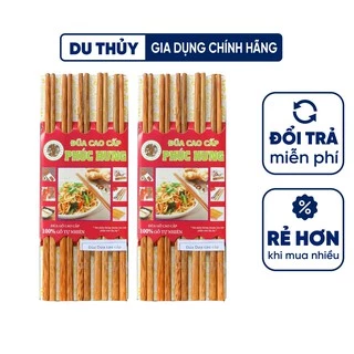 Bộ đũa ăn bằng gỗ (bộ 10 đôi) dùng ăn cơm nhiều màu lựa chọn đũa màu đen, đũa màu nâu, đũa màu vàng