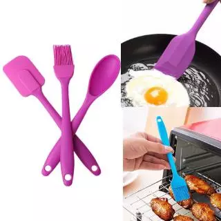 Set 3 Muỗng Silicon Làm Bánh Tiện Lợi