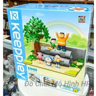 Doraemon: Bộ Lego 5 nhân vật Doraemon sân bóng chày hàng Keeppley.