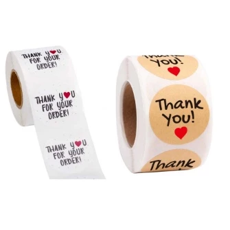 Cuộn Set 500 Sticker Nhãn Dán "Thank You" - MyNa Mart