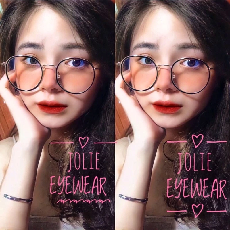 [Rẻ Vô Địch] Gọng kính Jolie Eyewear 5021 thời trang cao cấp chất liệu kim loại form tròn -  nhận cắt cận loạn