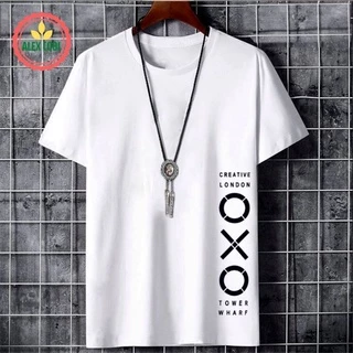 Áo thun nam, áo phông nam tay ngắn cổ tròn chất thun lạnh co giãn 4 chiều hình OXO