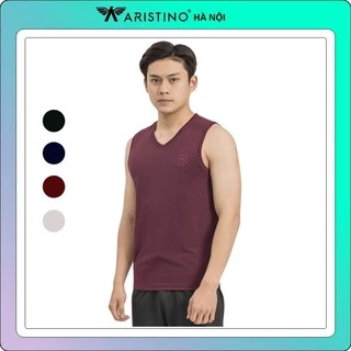 (XẢ KHO S-M) Áo ba lỗ cổ tim ARISTINO CHẤT COTTON siêu mát att011s9 slim 4 màu