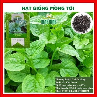 Hạt giống mồng tơi siêu ngọn - rau củ quả trồng chậu, sân vườn ban công ngon giòn ngọt nảy mầm cao 20gr RADO38