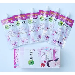 [Chính Hãng] 6 gói mỗi gói 7ml Kem chống nắng dưỡng trắng Garnier Skin Naturals Thái Lan