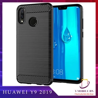 Ốp lưng Huawei Y9 2019 🔥FREE SHIP🔥 Ốp Carbon phay xước chống sốc chống vân tay cho Huawei Y9 2019