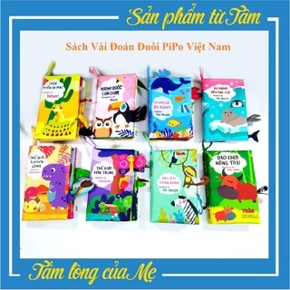 Sách Vải Đoán Đuôi PiPo Việt Nam An Toàn Cho Bé Từ 6 Tháng Tuổi, Giúp Phát Triển Trí Tuệ, Nhận Biết Các Loài Động Vật