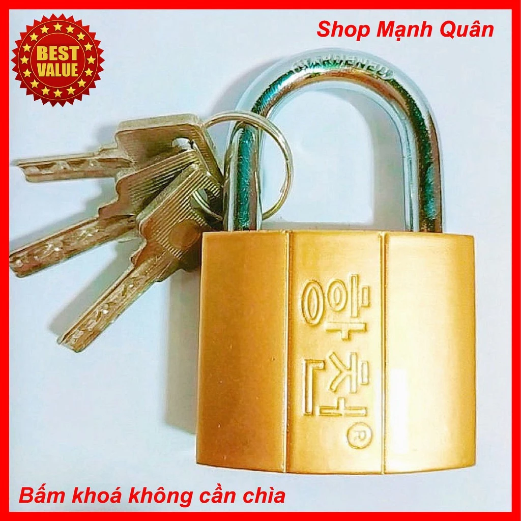 Ổ Khoá hợp kim - Bấm khoá không dùng chìa - vàng - Ổ Khóa Ổ Khóa