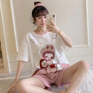 Bộ ngủ mặc nhà Mùa Hè quần đùi áo cộc cute dễ thương - 𝐁𝐋𝟒𝟔