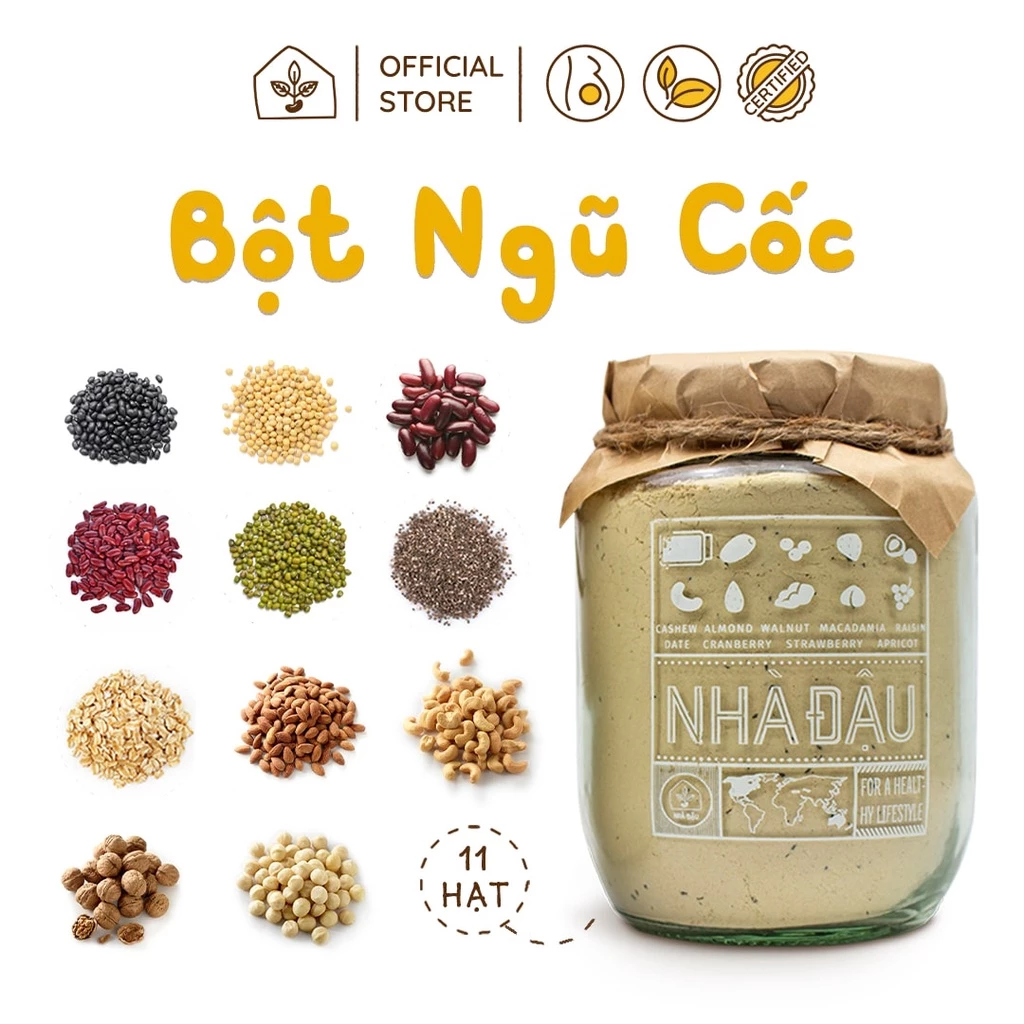 Bột Ngũ Cốc dinh dưỡng, ngũ cốc bầu lợi sữa bổ sung dinh dưỡng đa dạng cho thai kỳ 250g | Nhà Đậu