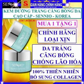 Kem tái sinh phục hồi dưỡng trắng căng bóng da mặt cổ loại tốt chính hãng Sennio hàn quốc ban ngày đêm cho nam nữ bà bầu