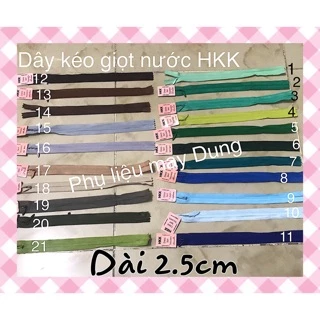 [ BANG MAU2 Dây kéo giọt lệ HKK dài 25cm