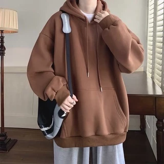 Áo Hoodie Nỉ bông TRƠN nhiều màu UNISEX phong cách Hàn Quốc