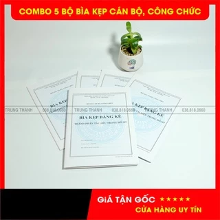 [COMBO] 5 Bộ bìa kẹp Hồ sơ cán bộ, công chức ban hành theo quyết định 06/2007/QĐ-BNV ngày 18/6/2007