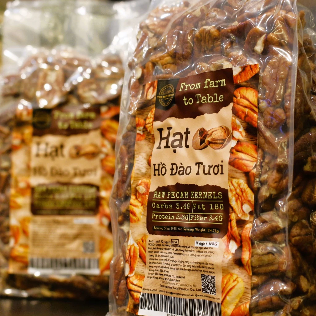 Hạt Hồ Đào Nhân Hỗ Trợ Tim Mạch, Huyết Áp, Tốt Cho Phụ Nữ Mang Thai - Pecan Kernel The Nuts Valley