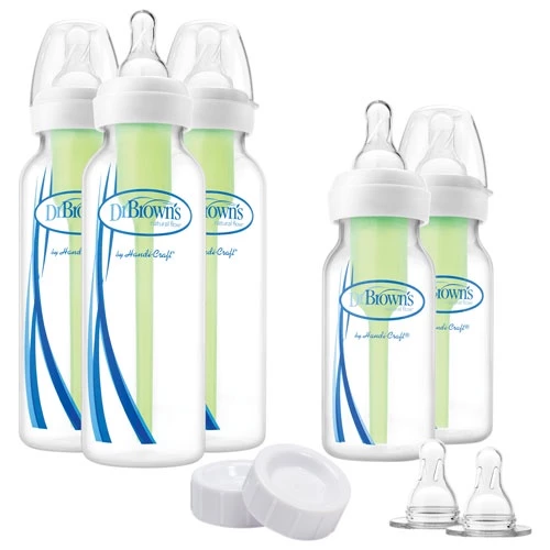 Set 5 bình sữa Dr Brown Options+ cổ hẹp 120ml, 250ml
