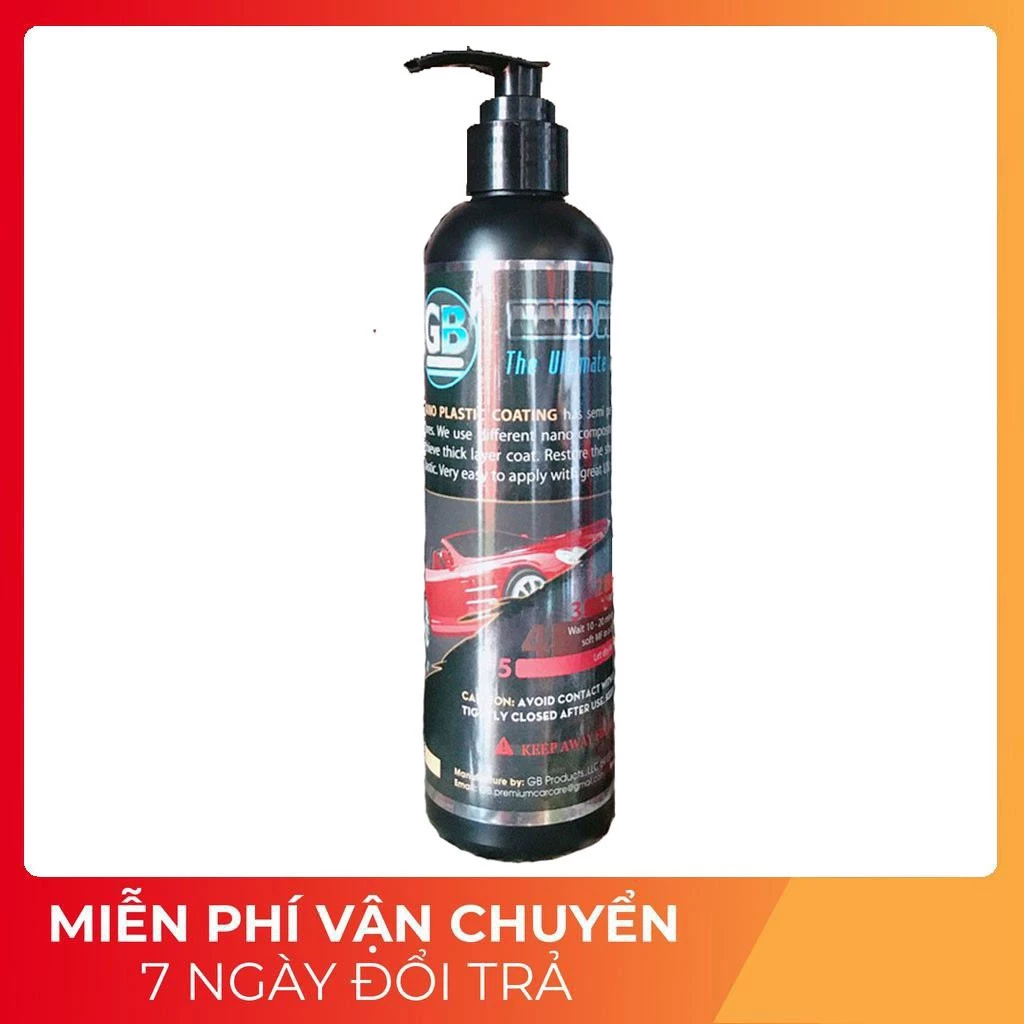 Chai bảo dưỡng nhựa, phục hồi nhựa luôn mới đẹp GB Nano Plastic Coating 237ml