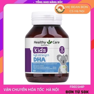 DHA Healthy Care Kid’s High DHA Úc 60 viên bổ sung omega-3 cho trí não của bé từ 4 tháng tuối