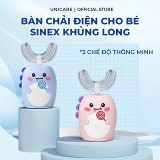 Bàn chải điện cho bé Sinex, Bàn chải điện trẻ em chữ U cho bé từ 2-12 tuổi hàng chính hãng