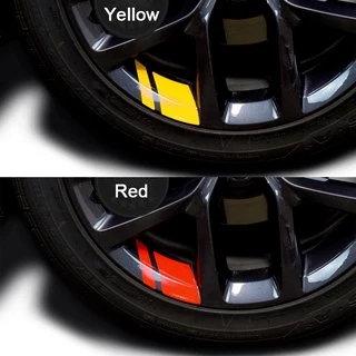 Bộ 6 miếng dán trang trí vành bánh xe hơi màu phản quang