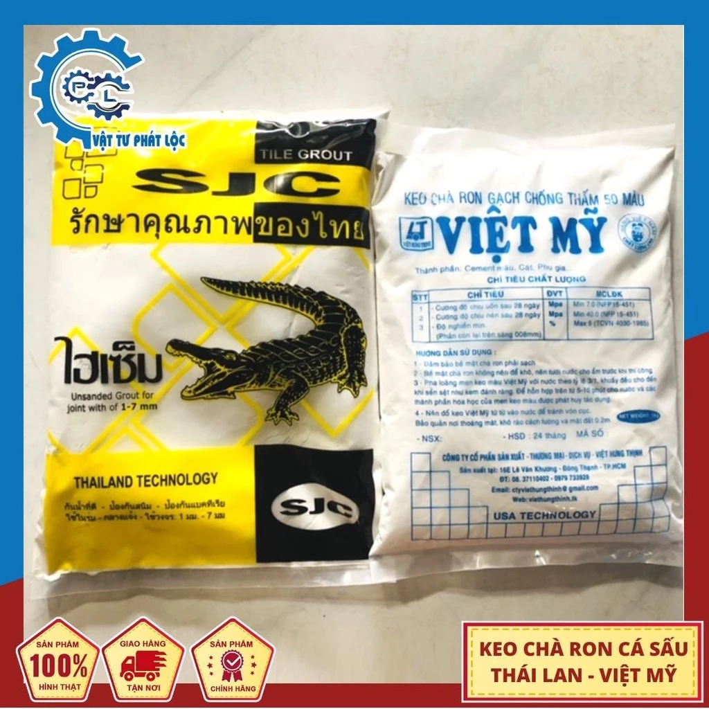Keo Chà Ron Cá Sấu Thái Lan 1kg - Xi măng trắng Cá Sấu Thái Lan 1kg