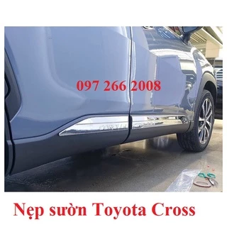 Nẹp sườn, ốp hông sườn xe Toyota Corolla Cross 2019- 2022 2023 - Bản to siêu đẹp, vừa theo xe