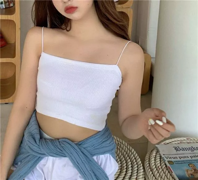 ROSIE - Áo 2 dây bún màu trơn kiểu dáng sexy theo phong cách Hàn Quốc