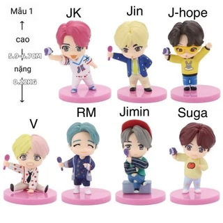 Set 7 mô hình búp bê các thành viên nhóm nhạc BTS (có quà tặng) Mẫu 1