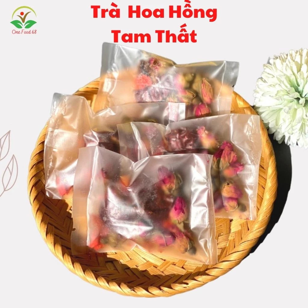 Trà Hoa Hồng Tam Thất Thanh Lọc Cơ Thể, Trà Hoa Thảo Mộc Đẹp Da Tốt Cho Sức Khỏe, Onefood68