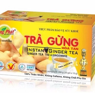 TRÀ GỪNG HÒA TAN HÙNG PHÁT - hộp (20 gói x 10gr)