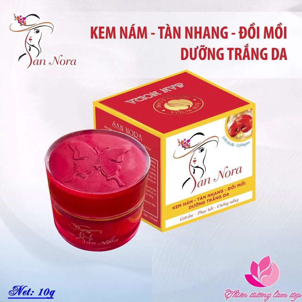 Kem Nám, Tàn nhang, Đồi mồi, Dưỡng trắng da SAN NORA - 10g