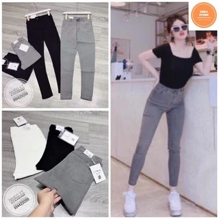 Quần Bò Giấy Dáng Legging Ôm- Cera Store