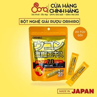 Bột nghệ giải rượu Ukon Orihiro 70mg túi 20 gói Nhật Bản