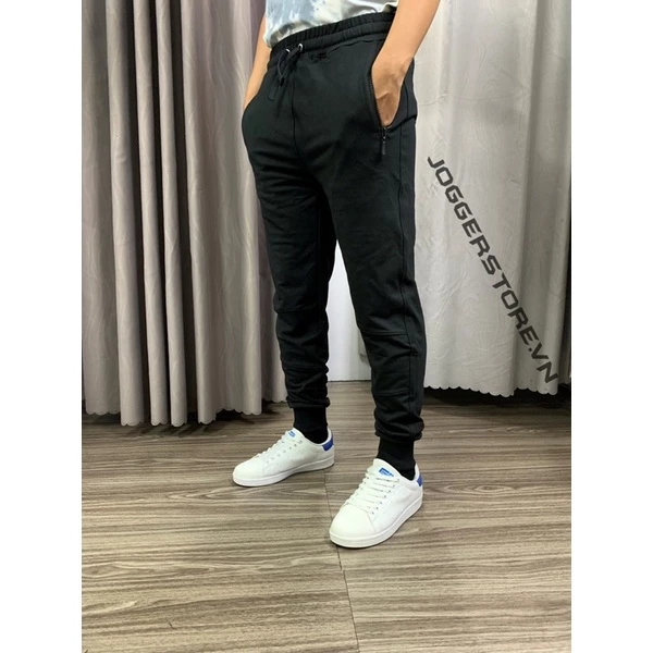 QUẦN JOGGER THUN TRƠN 2 DÂY KÉO