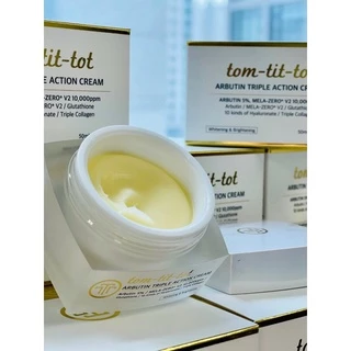 Kem dưỡng mờ nám trắng da Tom Tit Tot Arbutin 5% Mela Zero Triple Action Cream 50 ml