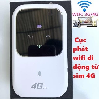 Bộ phát sóng wifi 4G từ sim- Cục phát wifi mini cầm tay -Phát wifi 4G LTE tốc độ cực cao 150 Mbps- Bộ phát wifi mf80