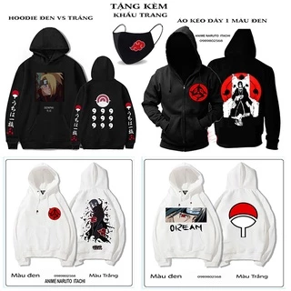 💥 HOT 🎁 BST ÁO KHOÁC ÁO HOODIE HÌNH ITACHI UCHIHA, SASUKE SENPAI , NARUTO ANIME KÈM QUÀ TẶNG 💖