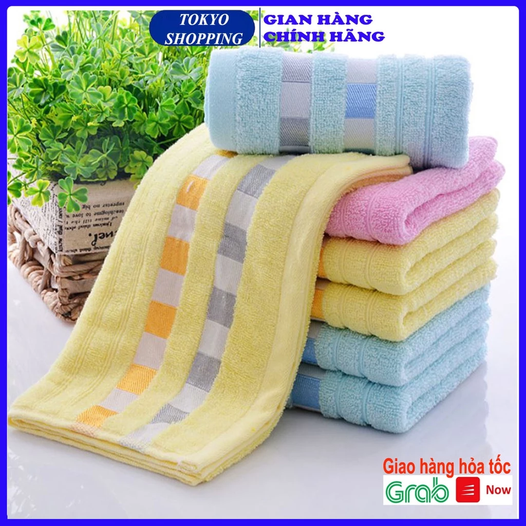 Khăn tắm, khăn mặt 100% cotton siêu mềm mịn 34x74cm