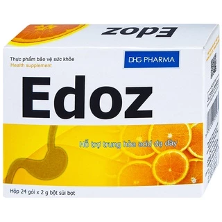 Edoz - Giảm Các Triệu Chứng Khó Tiêu, Trướng Bụng, Đầy Hơi, Ăn Không Tiêu - Hộp 24 gói