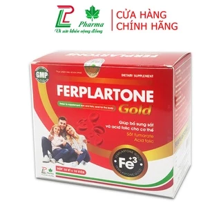 Viên uống bổ máu Ferplartone Gold LP Pharma - bổ sung Sắt hữu cơ, Acid Folic, giảm tình trạng thiếu máu, thiếu sắt