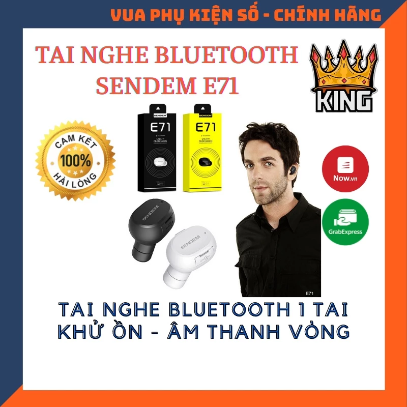 Tai nghe Bluetooth Sendem E71 - Nhỏ Gọn Hơn Cả Đồng Xu