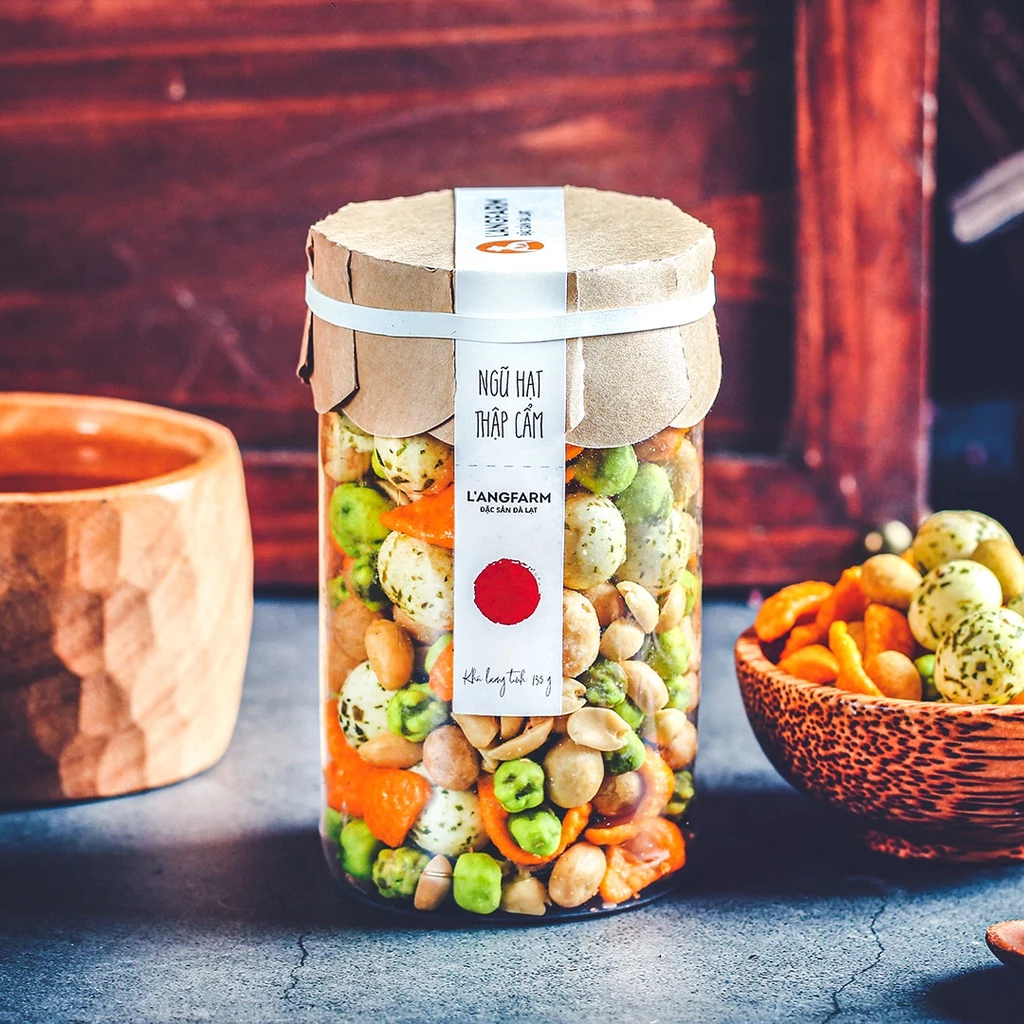 Ngũ hạt thập cẩm đặc sản Langfarm - Món ăn vặt ưa thích, hương vị thơm ngon, an toàn vệ sinh