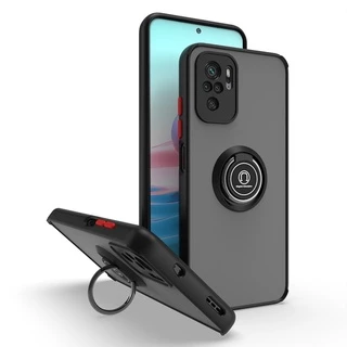 Ốp Điện Thoại Nhám Chống Sốc Sang Trọng Có Vòng Đỡ Cho Xiaomi Redmi Note 9 9s 10 10s 11 11s Pro 5G