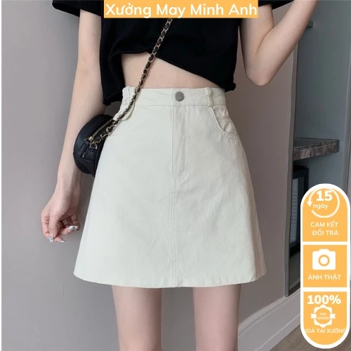 CHÂN VÁY NGẮN KAKI CÓ LÓT TRONG CHÂN VÁY NGẮN CHỮ A CHẤT KAKI CO GIÃN SIÊU HOT MA 052